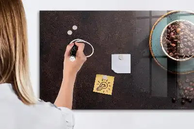 Magnetic dry erase board cup of coffee style