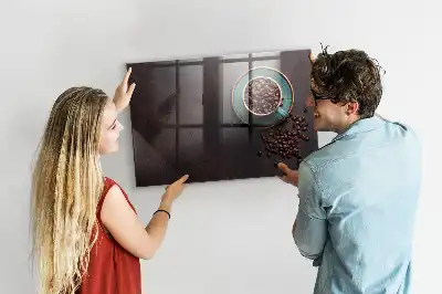 Magnetic dry erase board cup of coffee style