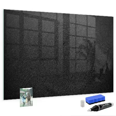 Magnetic dry erase board dark rock finish