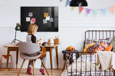 Magnetic dry erase board dark rock finish