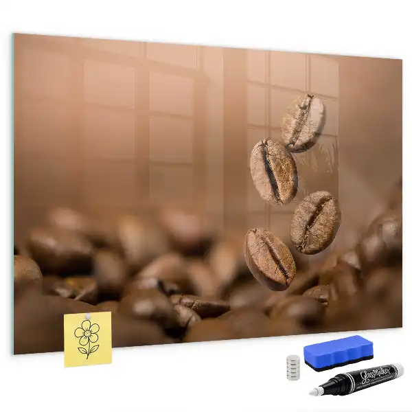 Magnetic dry erase board coffee beans