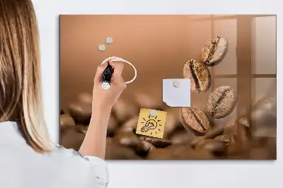 Magnetic dry erase board coffee beans