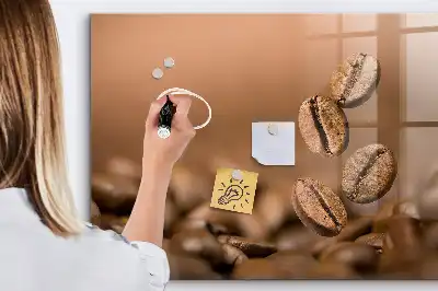 Magnetic dry erase board coffee beans