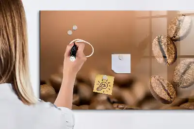 Magnetic dry erase board coffee beans