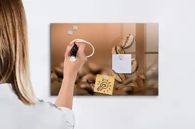 Magnetic dry erase board coffee beans