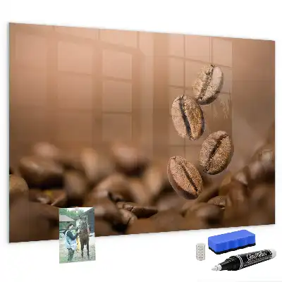 Magnetic dry erase board coffee beans