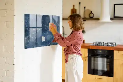 Magnetic dry erase board elegant marble design