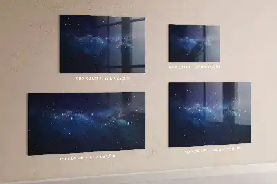 Magnetic dry erase board with a dark sky and stars design