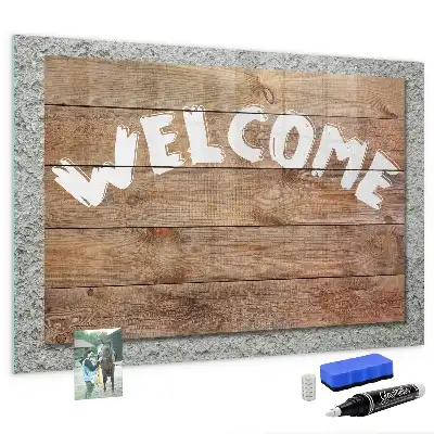 Magnetic dry erase board welcome sign