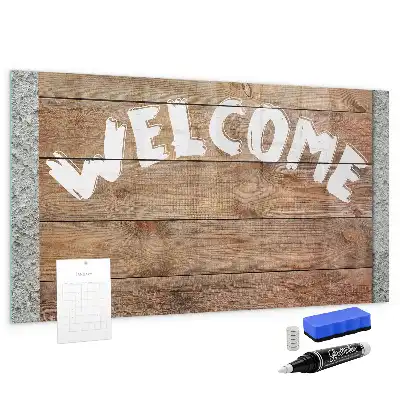 Magnetic dry erase board welcome sign