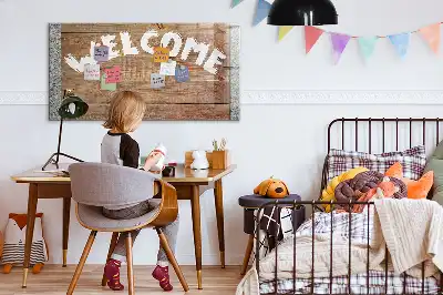 Magnetic dry erase board welcome sign