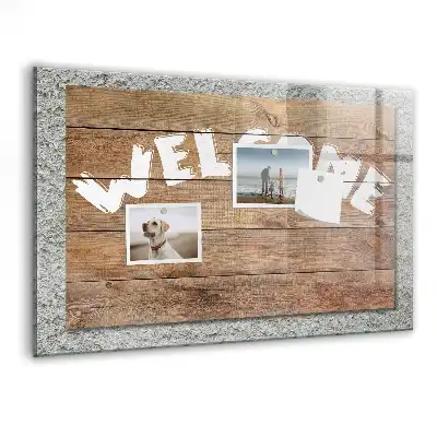 Magnetic dry erase board welcome sign