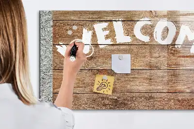 Magnetic dry erase board welcome sign