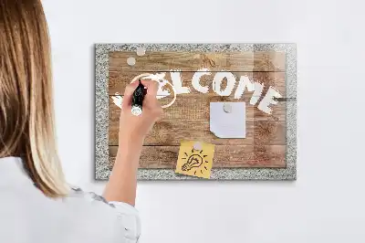 Magnetic dry erase board welcome sign