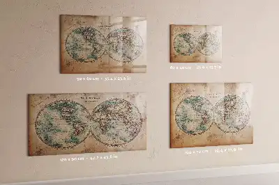Magnetic dry erase globe with world map design