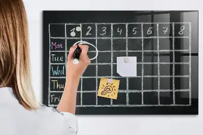 Magnetic dry erase board timetable planner