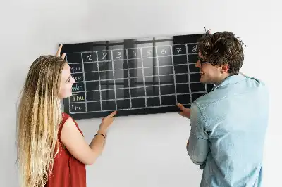 Magnetic dry erase board timetable planner