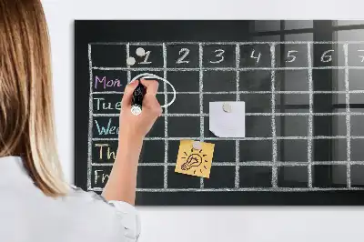 Magnetic dry erase board timetable planner