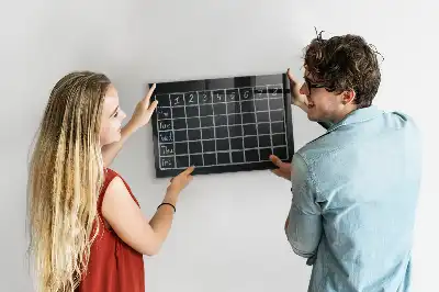 Magnetic dry erase board timetable planner