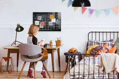Magnetic dry erase board timetable planner