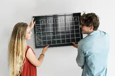 Magnetic dry erase board timetable planner