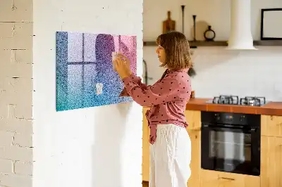 Magnetic dry erase board with gradient pattern