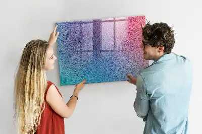 Magnetic dry erase board with gradient pattern