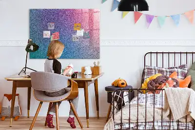 Magnetic dry erase board with gradient pattern