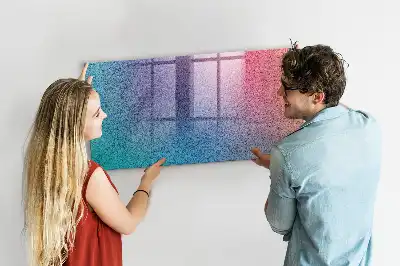 Magnetic dry erase board with gradient pattern