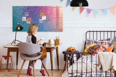Magnetic dry erase board with gradient pattern