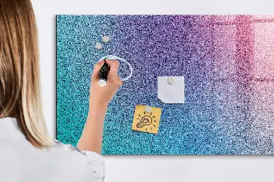 Magnetic dry erase board with gradient pattern
