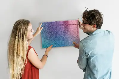 Magnetic dry erase board with gradient pattern