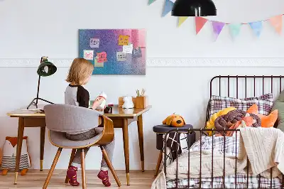 Magnetic dry erase board with gradient pattern
