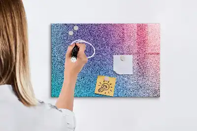 Magnetic dry erase board with gradient pattern