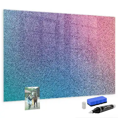 Magnetic dry erase board with gradient pattern