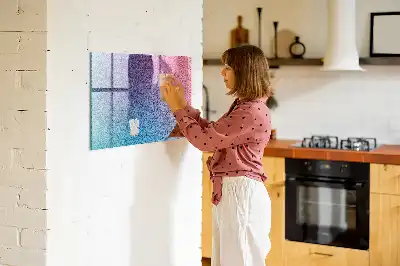Magnetic dry erase board with gradient pattern