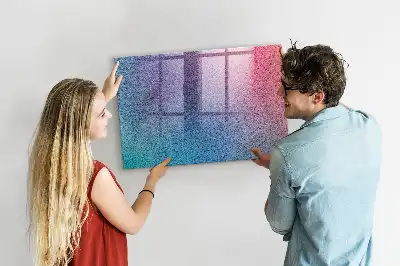 Magnetic dry erase board with gradient pattern