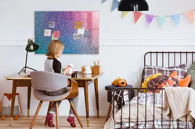 Magnetic dry erase board with gradient pattern