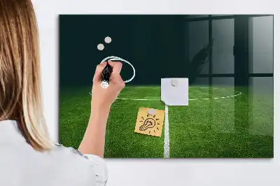 Magnetic dry erase board soccer field design