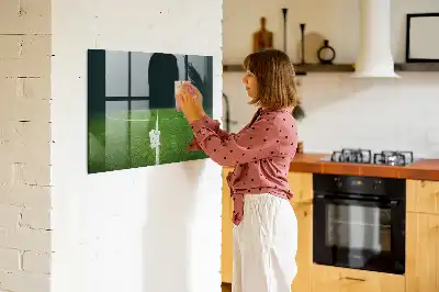 Magnetic dry erase board soccer field design