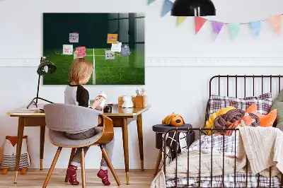 Magnetic dry erase board soccer field design