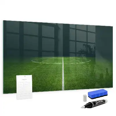 Magnetic dry erase board soccer field design