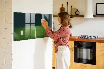 Magnetic dry erase board soccer field design