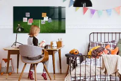 Magnetic dry erase board soccer field design