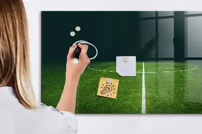 Magnetic dry erase board soccer field design
