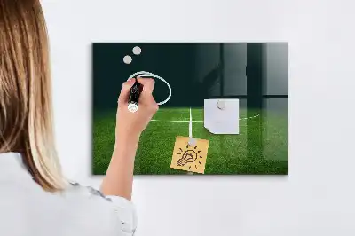 Magnetic dry erase board soccer field design