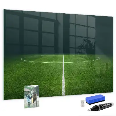 Magnetic dry erase board soccer field design