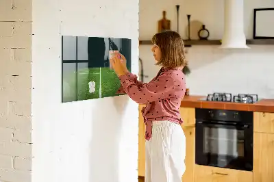 Magnetic dry erase board soccer field design