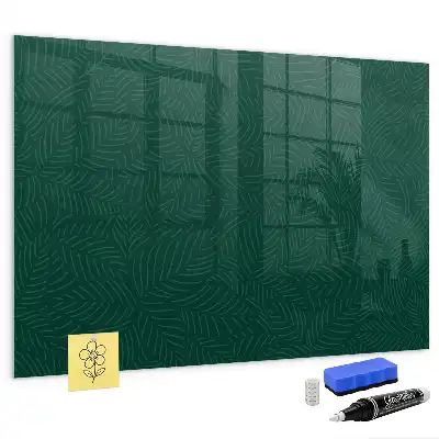 Magnetic dry-erase board leaf pattern