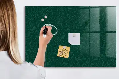 Magnetic dry-erase board leaf pattern